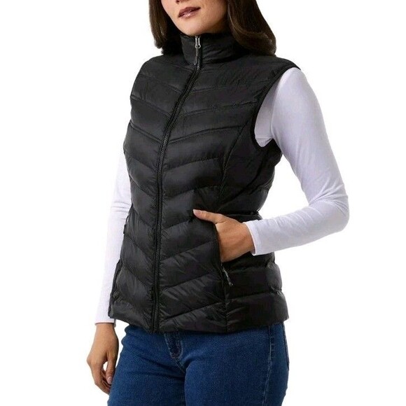 32 Degrees Jackets & Blazers - 32 Degrees Heat Women's Lightweight Puffer Vest, Black, Size Large‎